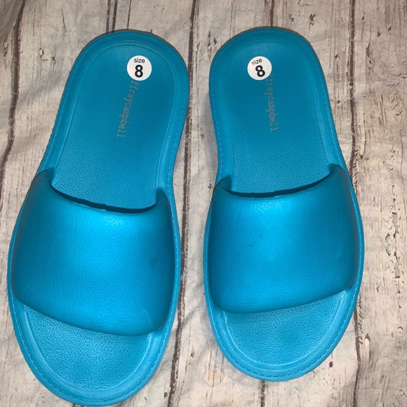Jeffrey Campbell aqua bae blue platform sandals 8 - Picture 3 of 5